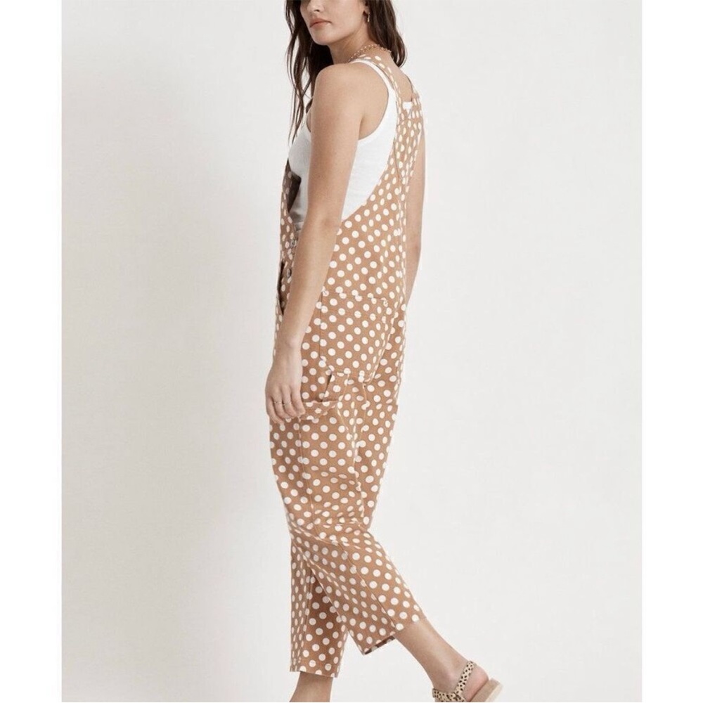 Brixton Christina Crop Polka Dot Overalls - Picture 3 of 13